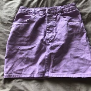 Lilac denim skirt